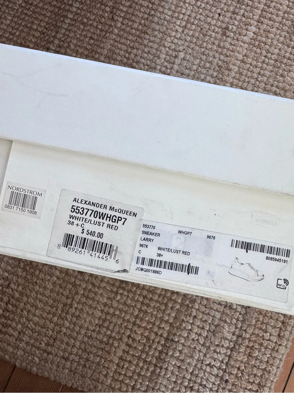 Alexander McQueen Oversized Sneaker with box and extra laces